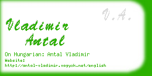 vladimir antal business card